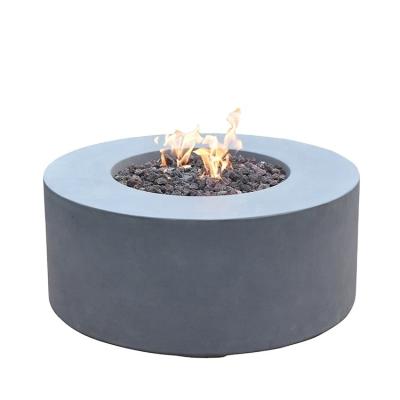 China Stocked Round Concrete Outdoor Patio Propane Fire Pit for sale