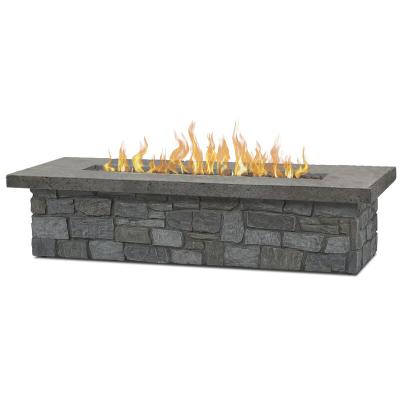 China Stocked Rectangular Propane Garden Outdoor Gass Fire Pit for sale