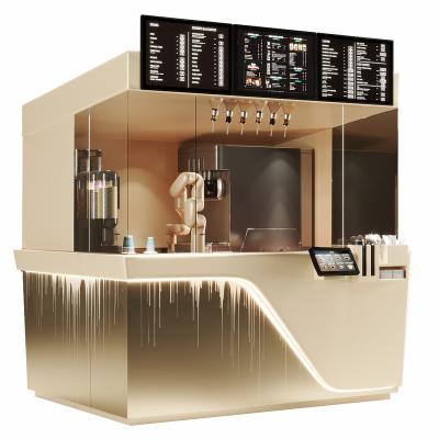 China LEDbow Automatic Robot ice cream drink vending store robot Xbot cafe Ice-cream for sale