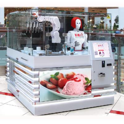 China Bakery LEDbow Automatic ice cream beverage vending machine robot KIKI for sale