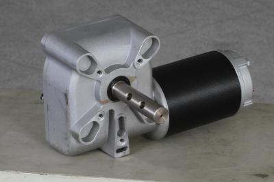 China Permanent magnet 12 volt dc gear motor with worm gearbox 80mm for sale