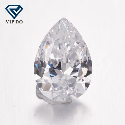 China Wholesale price good quality normal color game or fire with GRA certificate pear faceted cut D color VVS clarity loose moissanite diamond for sale