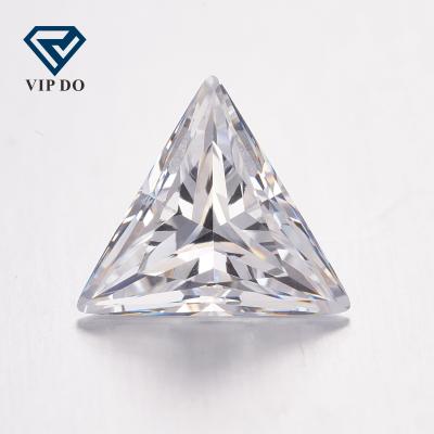 China Color Game or Fire Moissanite Diamonds wholesale with GRA certificate triangle moissanite D color VVS 9.5 hardness moissanite diamond loose for sale