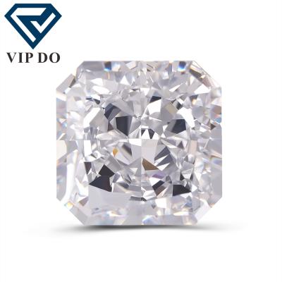 China Filling fracture square princess ice cut loose color corner white moissanite diamonds with GRA certificate square vvs moissanite diamonds for sale