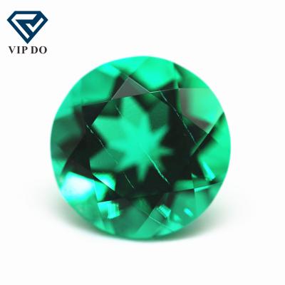 China Wholesale Sparkle Round Marquis Oval Shape Heart Pear Green Green Color Grow Synthetic Loose Gems Lab Created Green Gems for sale