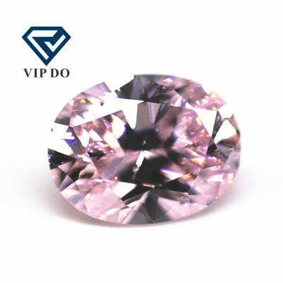 China Game or Fire Grade 9A Color Oval Faceted Light Pink High Carbon Diamond Gemstones High Carbon Loose Color Cut Color Cut Synthetic Oval Cut Zirconia Gems for sale