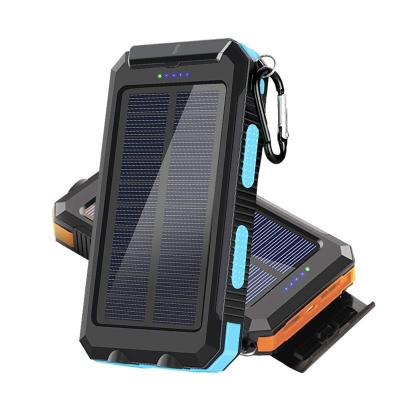 China Waterproof Portable Solar Panel Charging Dual Usb 20000mah Solar Battery Charger For Cell Solar Panel Mobile Phone Charger Solar System Power Bank for sale