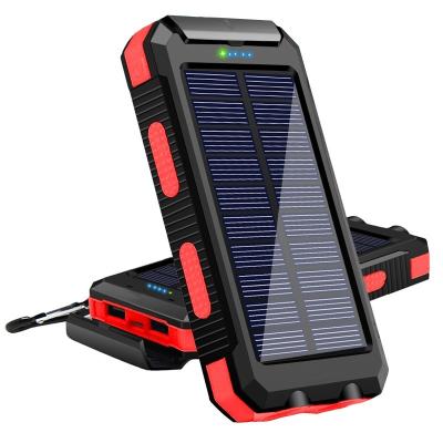 China Hot Selling Solar Panel Charging Waterproof 20000 Mah Solar System Power Bank Solar Power Bank Phone Charger Solar Power Bank for sale