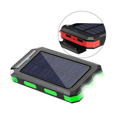 China Portable Outdoor Waterproof Solar Panel Charging Cell Phone Charger Solar Power Bank Led Dual Usb Solar Powerbank Charger For Phone for sale