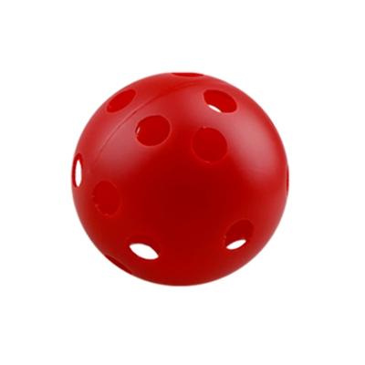 China Can be customized customized 72mm floorballs 26 holes Airflow Cavity Balls red color plastic balls set for outdoor sports for sale