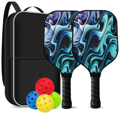 China As Customized Customized New Popular High Quality Fiberglass Face Pickleball Paddle Set Of 4 For Outdoor Sports for sale