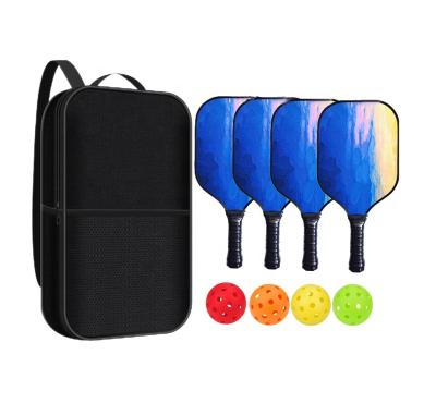 China Car Customized Customized Good Quality New Popular Carbon Side Pickleball Paddle Set Of 4 For Outdoor Sports for sale