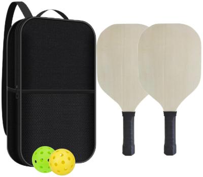 China As Customized Wholesale High Quality Customized Edgeless Silk Print Pickleball Wooden Paddle Set Of 2 For Outdoor Sports for sale