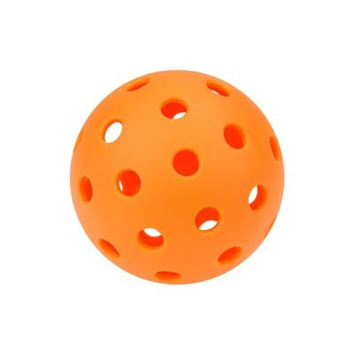 China Can Be Customized Hot Selling 40 Holes Outdoor Sports Color 74mm Diameter Orange Pickleball Balls For Outdoor Sports for sale