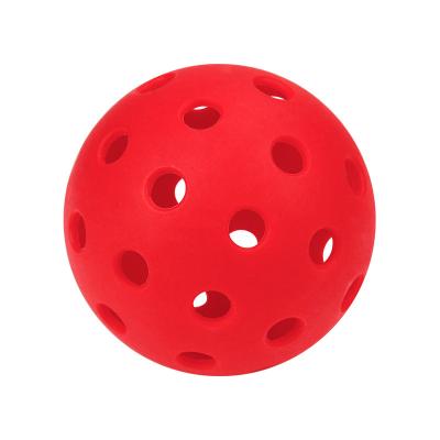 China Can Be Customized HOT Selling 40 Holes Red Color 74mm Diameter Outdoor Pickleballs Balls For Outdoor Sports for sale