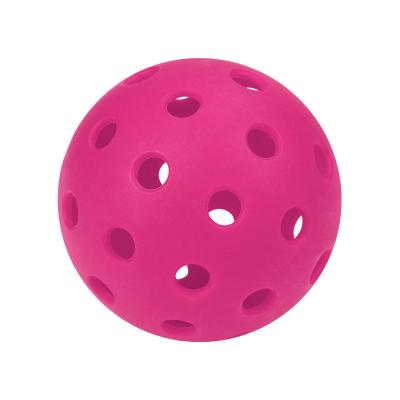 China Can Be HOT Selling Customized Fuchsia Outdoor 40 Holes 74mm Diameter Color Pickleballs Balls For Outdoor Sports for sale