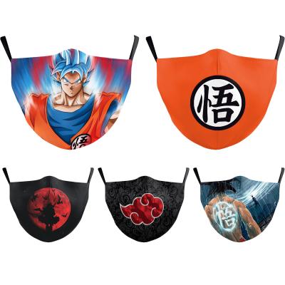 China Kids Washable Reusable Cloth Masks Cartoon Anime Mouth Mask Kids Face Mask for sale