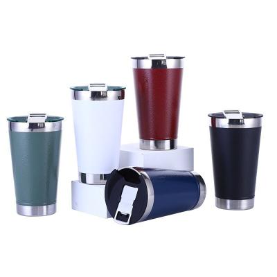 China Hot Selling 16OZ Logo Copo Copo Termico Stainless Steel Double Wall Stainless Steel STANLEY Custom Vacuum Insulated Beer Mug With Opener for sale