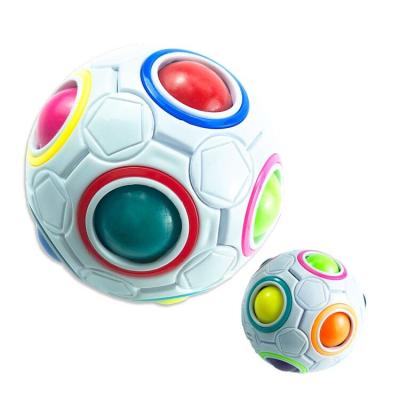 China High Quality Colorful Rainbow Magic Ball Football Fdget Cube Puzzle Rainbow Deluxe Rainbow Magic Ball Cube Puzzle Game for sale