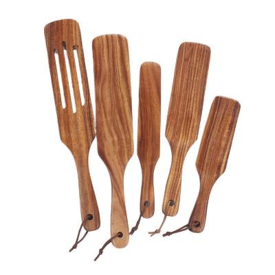 China Stocked Acacia Wood Utensil Kitchen Spurtle Sets Serving And Cooking Spatula Sets Nonstick Biodegradable Durable Bamboo, for sale