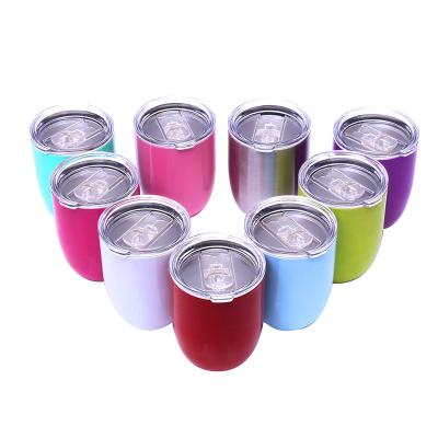 China Amazon PORTABLE Hot Selling New Custom Logo 12oz Sip Mug Stainless Steel Double Wall Coffee Mug Vacuum Insulated Wine Tumbler With Lid for sale