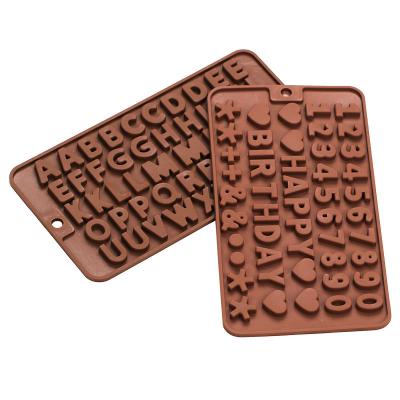 China Best Viable Selling Handmade Food Grade Silicone Cookie Mold Cake Mold Amazon Kitchen Chocolate English Creative Silicone Mold for sale