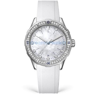 China Automatic Date 316L Stainless Steel Dial Lady Custom Diamonds Watch for sale