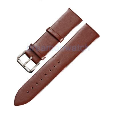 China Genuine Leather Watch Strap Needle Buckle Soft Genuine Leather OEM Customized Logo for sale