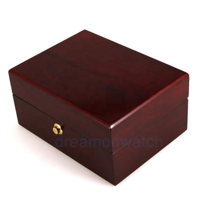 China Handmade High Quality Luxury Custom Logo Stock Wooden Watch Box Packaging for sale