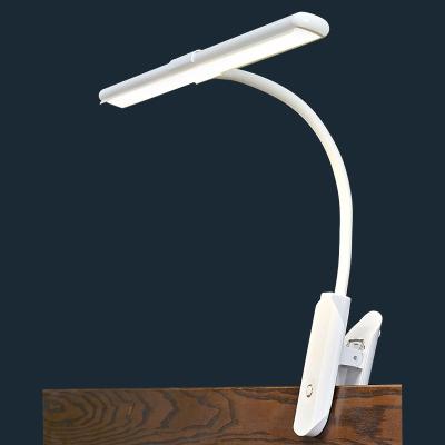 China 1800mAh Large Gooseneck LED Flexible Clip Light Rechargeable Dimming Lamp Head Modern for sale