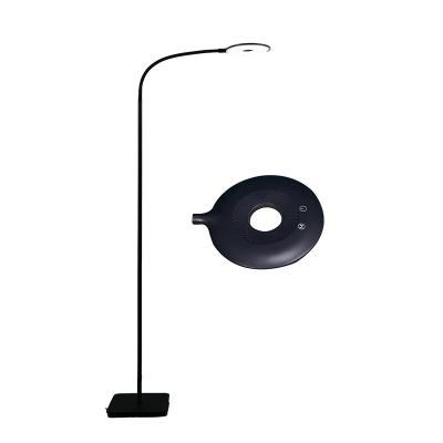 China Modern 12W LED Metal Lamp Floor Lamp Round Circle Touch Control Lamp Head Base for sale