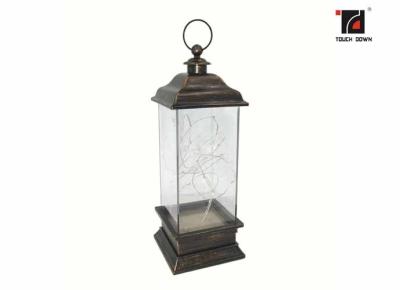 China Black Garden Decorative Lantern Lights , Copper Wire Led Lanterns Decorative for sale