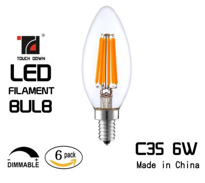 China 6W Old Fashioned Filament Light Bulbs , Professional Edison Filament Light Bulb for sale