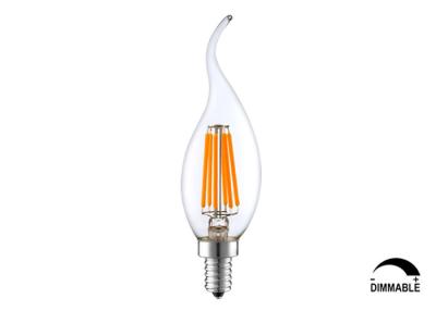 China Dimmable LED Filament Bulb Warm White 2700K C35 Flame Shape Bent Tip for sale