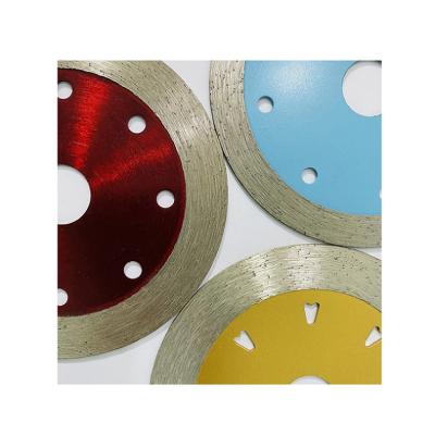 China Low noise and less damage to the object. fast and radical cut. Professional Wholesale Continuous Rim Wet Cutting Diamond Saw Blade For Ceramic Porcelain for sale