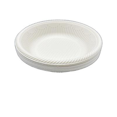 China Compostable Biodegradable Within 90 Day Custom 100% PLA Cornstarch Disposable Plastic Disposable Plastic Round Dishes for sale