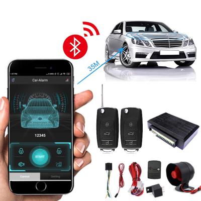 China Easy to use mobile Bluetoth control APP compatible with normal original 433.92/370/315MHz BT car remote control talking alarm system for sale