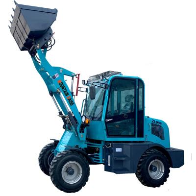 China Hydraulic Farms Loaders 0.8ton Wheel Loader Joystick Control With Log Grapple for sale