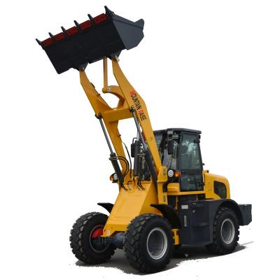 China Hoists New Design 1200kg Compact Wheel Loader Small Front End Loader With Pallet Forks for sale