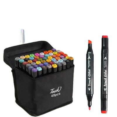 China 24/36/48/80Colors Professional Drawing Pens Art Markers Alcohol Dual Head Tip Permanent Alcohol Art Colored Marker Pens 48 Colors Art Marker Pens for sale