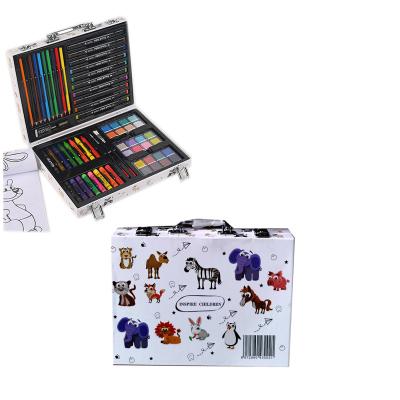 China Portable Case 002 58 64 Pieces Color Pencil Child Art Drawing Water Color Watercolor Pens For Kids for sale