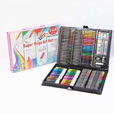 China Portable Case 168 Pcs Children Drawing Painting Art Kit Painting Art Supplies Children's Gift Stationery Sets for sale