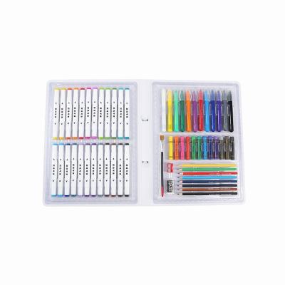 China Multifunctional Painting Stationery 79pcs Set Of Multiple Perspective High Quality Washable Kids Double Head Marker for sale