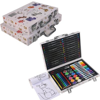 China 004 Colorful Art Painting Kit Artist Drawing Markers Set Painting Drawing School Supplies for Artist Printing Art Kids Box Set for sale