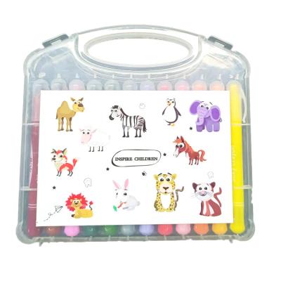 China Bright Colors 12 24 Colors KidsStudent Art Drawing Color Customized Logo packaging silky wax crayon set school stationery set for sale