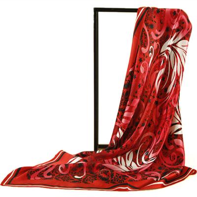 China Good quality red scarves and newest design shawls in silk for sale