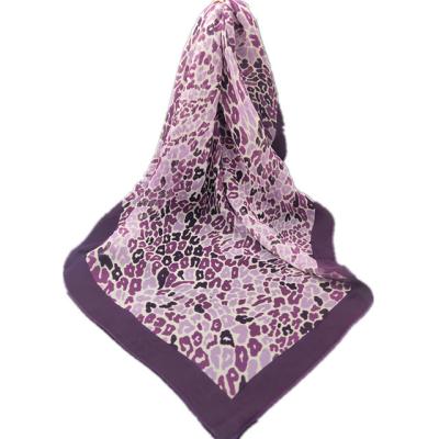 China Fashion Square Silk Chiffon Ladies Scarf Digital Printed Silk Scarf for sale