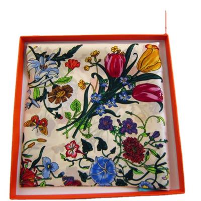 China Promotional High Quality Cheap 100% Silk Custom Square Scarves for sale