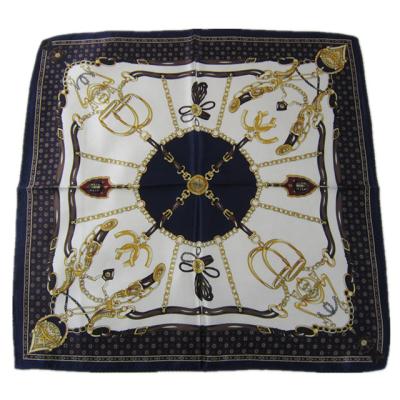 China Custom Made Soft 100% Silk Satin Square Fashion Digital Printed Satin Silk Square Logo Scarf New for sale