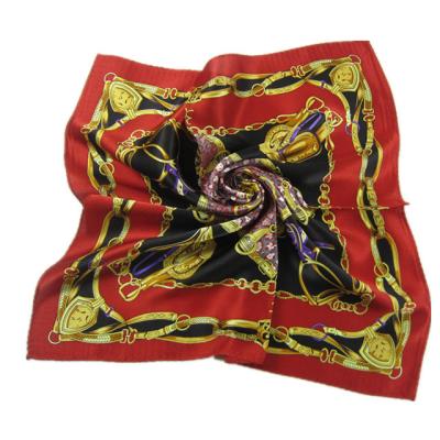 China New Fashion Square Design Digital Print Silk Custom Head Neck Hair Scarf Ladies Luxury Satin Other Scarves For Women for sale